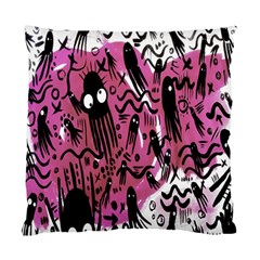 Octopus Colorful Cartoon Octopuses Pattern Black Pink Standard Cushion Case (two Sides) by Mariart