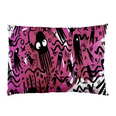 Octopus Colorful Cartoon Octopuses Pattern Black Pink Pillow Case by Mariart