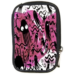 Octopus Colorful Cartoon Octopuses Pattern Black Pink Compact Camera Cases by Mariart