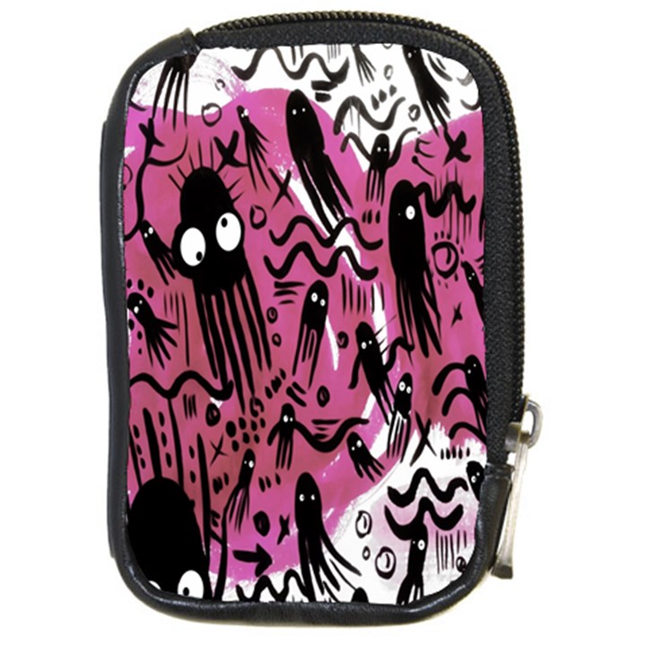 Octopus Colorful Cartoon Octopuses Pattern Black Pink Compact Camera Cases