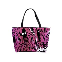 Octopus Colorful Cartoon Octopuses Pattern Black Pink Shoulder Handbags by Mariart