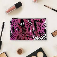 Octopus Colorful Cartoon Octopuses Pattern Black Pink Cosmetic Bag (small)  by Mariart