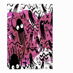 Octopus Colorful Cartoon Octopuses Pattern Black Pink Small Garden Flag (two Sides) by Mariart