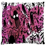 Octopus Colorful Cartoon Octopuses Pattern Black Pink Large Cushion Case (Two Sides) Front