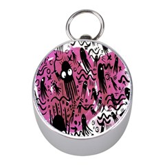 Octopus Colorful Cartoon Octopuses Pattern Black Pink Mini Silver Compasses by Mariart