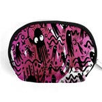 Octopus Colorful Cartoon Octopuses Pattern Black Pink Accessory Pouches (Medium)  Front