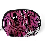 Octopus Colorful Cartoon Octopuses Pattern Black Pink Accessory Pouches (Medium)  Back