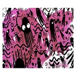 Octopus Colorful Cartoon Octopuses Pattern Black Pink Double Sided Flano Blanket (Small)  50 x40  Blanket Front