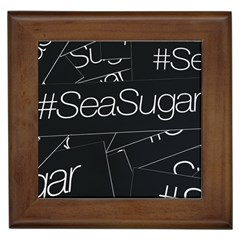 Sea Sugar Line Black Framed Tiles by Mariart