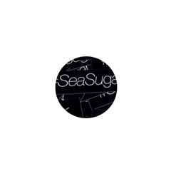 Sea Sugar Line Black 1  Mini Buttons