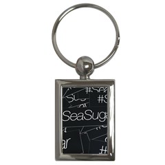 Sea Sugar Line Black Key Chains (rectangle)  by Mariart