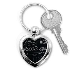 Sea Sugar Line Black Key Chains (heart) 