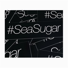 Sea Sugar Line Black Small Glasses Cloth by Mariart