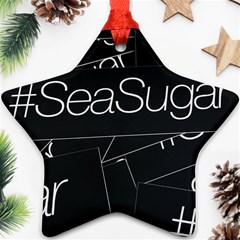 Sea Sugar Line Black Star Ornament (two Sides) by Mariart