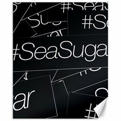 Sea Sugar Line Black Canvas 16  X 20   by Mariart