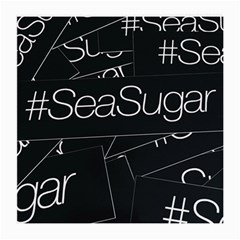 Sea Sugar Line Black Medium Glasses Cloth (2-side) by Mariart