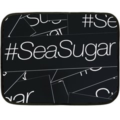 Sea Sugar Line Black Fleece Blanket (mini) by Mariart