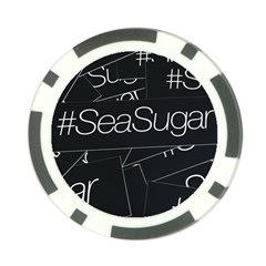 Sea Sugar Line Black Poker Chip Card Guard (10 Pack) by Mariart