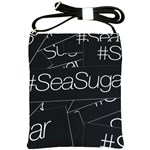 Sea Sugar Line Black Shoulder Sling Bags Front