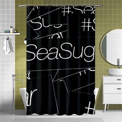 Sea Sugar Line Black Shower Curtain 48  X 72  (small) 