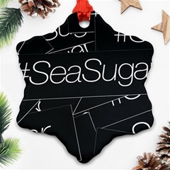 Sea Sugar Line Black Ornament (snowflake) by Mariart