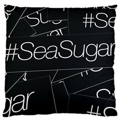 Sea Sugar Line Black Large Cushion Case (two Sides)