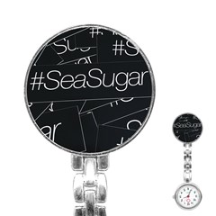 Sea Sugar Line Black Stainless Steel Nurses Watch by Mariart