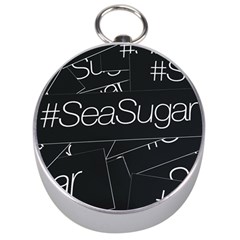 Sea Sugar Line Black Silver Compasses by Mariart