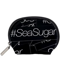 Sea Sugar Line Black Accessory Pouches (small)  by Mariart