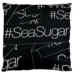 Sea Sugar Line Black Standard Flano Cushion Case (two Sides) by Mariart