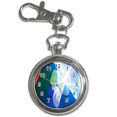 Net Sea Blue Sky Waves Wave Chevron Key Chain Watches by Mariart