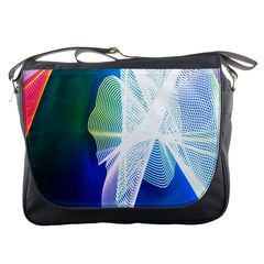 Net Sea Blue Sky Waves Wave Chevron Messenger Bags