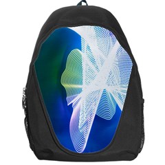 Net Sea Blue Sky Waves Wave Chevron Backpack Bag by Mariart