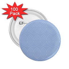 Seamless Lines Concentric Circles Trendy Color Heavenly Light Airy Blue 2 25  Buttons (100 Pack) 