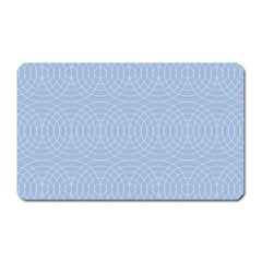 Seamless Lines Concentric Circles Trendy Color Heavenly Light Airy Blue Magnet (rectangular)