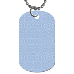 Seamless Lines Concentric Circles Trendy Color Heavenly Light Airy Blue Dog Tag (one Side)