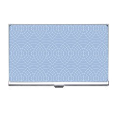 Seamless Lines Concentric Circles Trendy Color Heavenly Light Airy Blue Business Card Holders