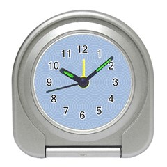 Seamless Lines Concentric Circles Trendy Color Heavenly Light Airy Blue Travel Alarm Clocks