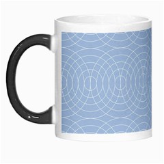 Seamless Lines Concentric Circles Trendy Color Heavenly Light Airy Blue Morph Mugs