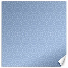 Seamless Lines Concentric Circles Trendy Color Heavenly Light Airy Blue Canvas 12  X 12   by Mariart