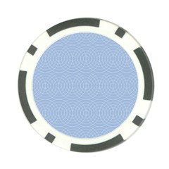 Seamless Lines Concentric Circles Trendy Color Heavenly Light Airy Blue Poker Chip Card Guard by Mariart