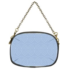 Seamless Lines Concentric Circles Trendy Color Heavenly Light Airy Blue Chain Purses (one Side)  by Mariart