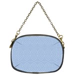 Seamless Lines Concentric Circles Trendy Color Heavenly Light Airy Blue Chain Purses (Two Sides)  Back