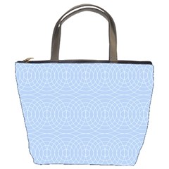 Seamless Lines Concentric Circles Trendy Color Heavenly Light Airy Blue Bucket Bags by Mariart