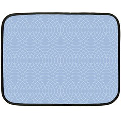 Seamless Lines Concentric Circles Trendy Color Heavenly Light Airy Blue Double Sided Fleece Blanket (mini)  by Mariart