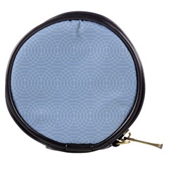 Seamless Lines Concentric Circles Trendy Color Heavenly Light Airy Blue Mini Makeup Bags by Mariart