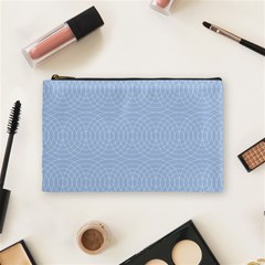 Seamless Lines Concentric Circles Trendy Color Heavenly Light Airy Blue Cosmetic Bag (medium)  by Mariart