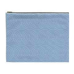 Seamless Lines Concentric Circles Trendy Color Heavenly Light Airy Blue Cosmetic Bag (xl) by Mariart