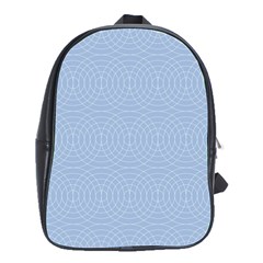 Seamless Lines Concentric Circles Trendy Color Heavenly Light Airy Blue School Bags(large)  by Mariart