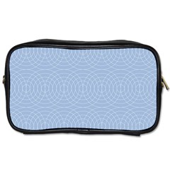 Seamless Lines Concentric Circles Trendy Color Heavenly Light Airy Blue Toiletries Bags by Mariart